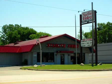 Starlite Drive-In Theatre - Video Store Across Street - Photo From Water Winter Wonderland